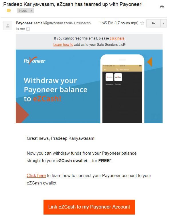 Dialog eZcash has teamed up with Payoneer - Sri Lanka