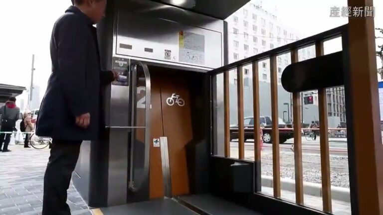 Underground Bicycle Parking System in Japan